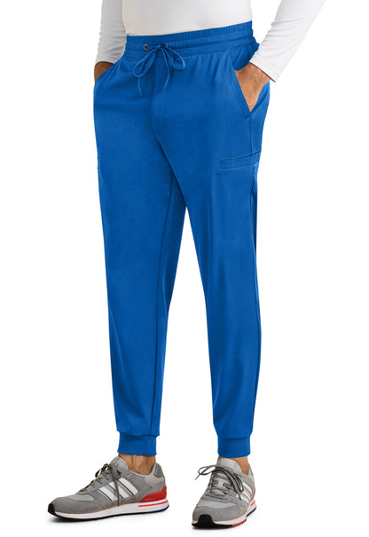 Healing Hands Model Image Rafael Men's Mid Rise Zip Fly Jogger In Color Royal Image 2