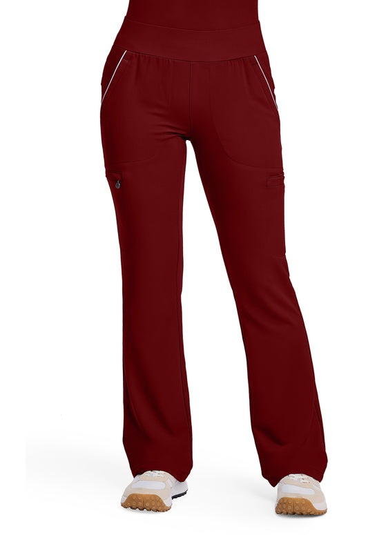 HH 360 HH102 Women's High Waist Scrub Pants Garnet Red