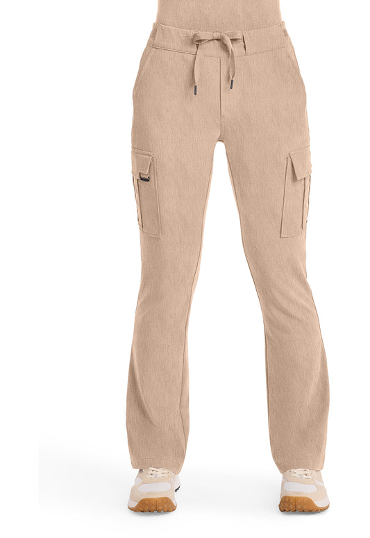 Quest HH150 Women's Mid Rise Drawstring Straight Leg Scrub Pants Desert Taupe