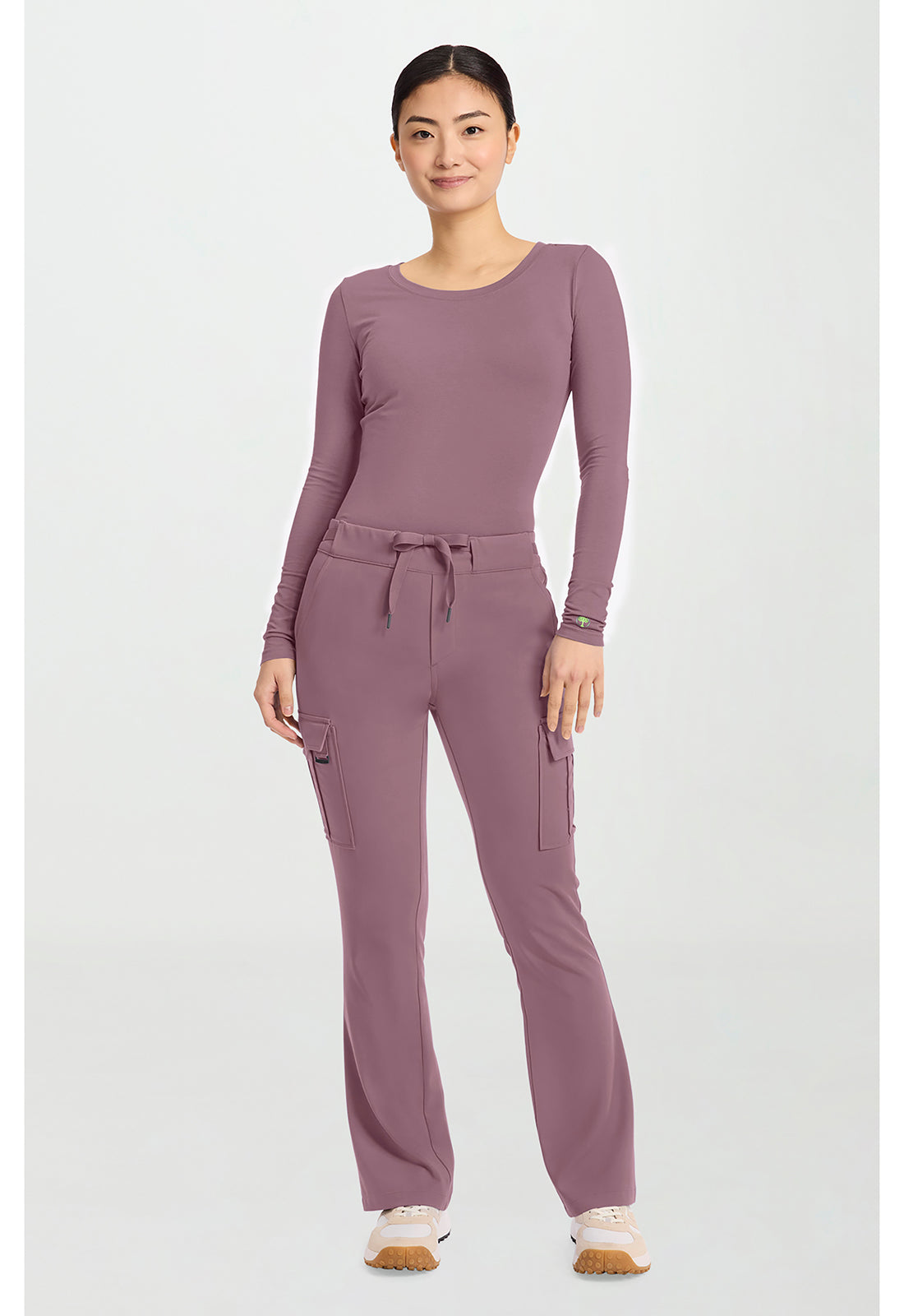 Quest HH150 Women's Mid Rise Drawstring Straight Leg Scrub Pants Elderberry