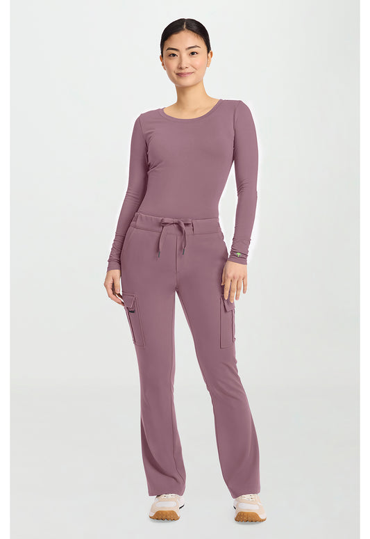Quest HH150 Women's Mid Rise Drawstring Straight Leg Scrub Pants Elderberry