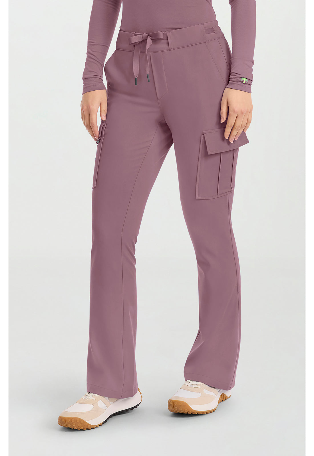 Quest HH150 Women's Mid Rise Drawstring Straight Leg Scrub Pants Elderberry