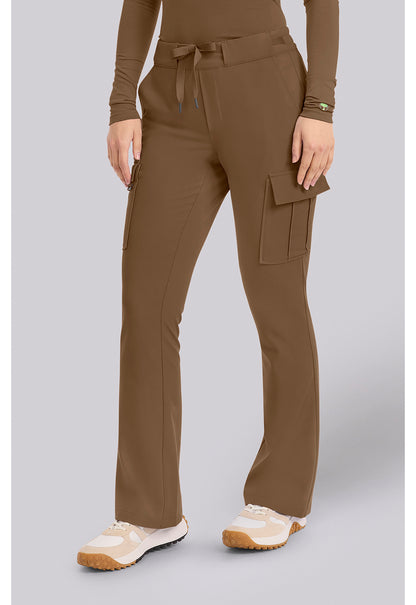 Quest HH150 Women's 6-Pocket Flare Leg Scrub Pants French Brown