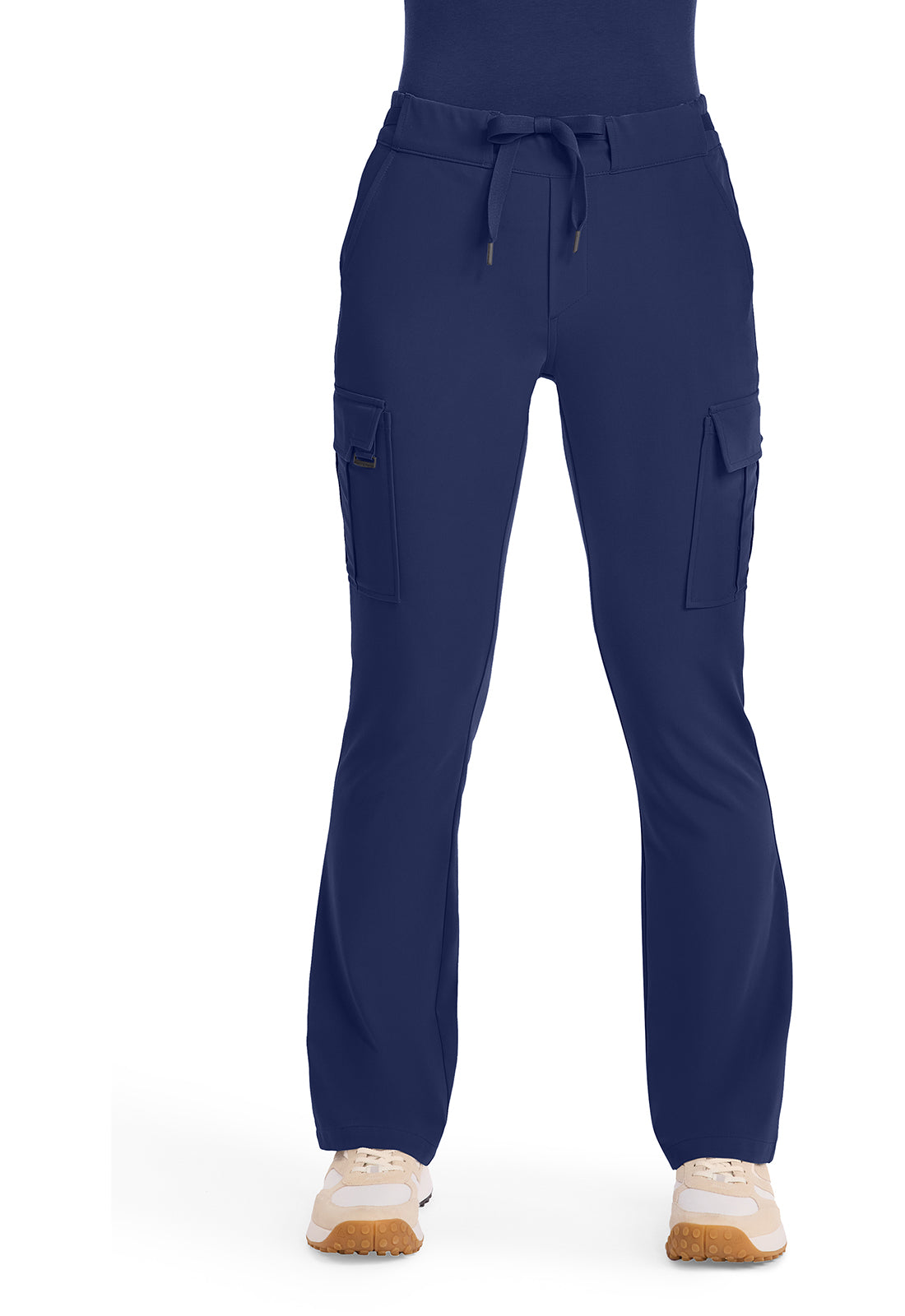 Quest HH150 Women's Mid Rise Drawstring Straight Leg Scrub Pants Navy