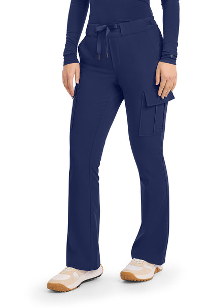 Quest HH150 Women's Mid Rise Drawstring Straight Leg Scrub Pants Navy