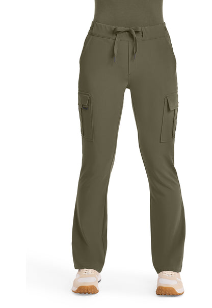 Quest HH150 Women's Mid Rise Drawstring Straight Leg Scrub Pants Olive