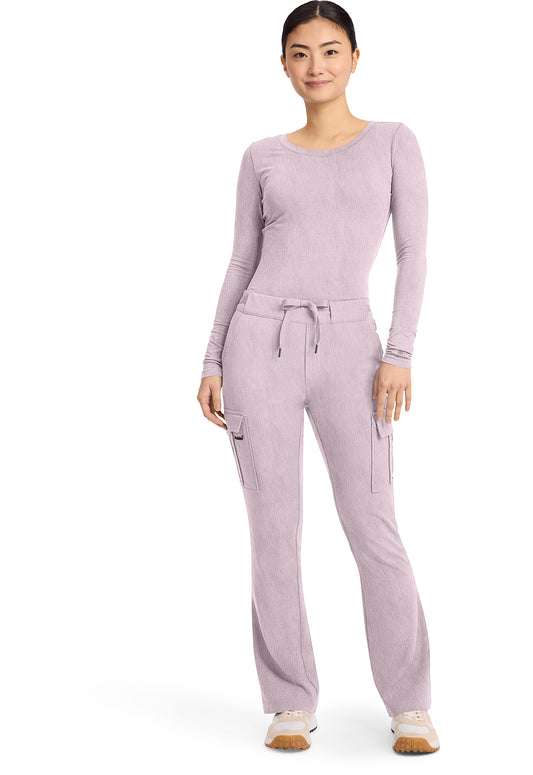Quest HH150 Women's Mid Rise Drawstring Straight Leg Scrub Pants Pink Pearl