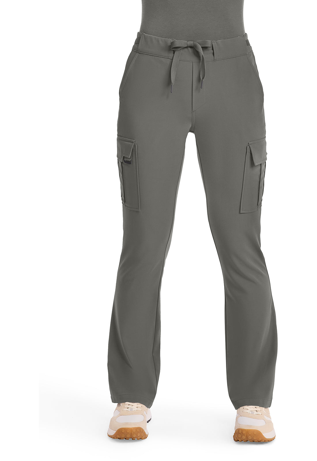 Quest HH150 Women's Mid Rise Drawstring Straight Leg Scrub Pants Pewter