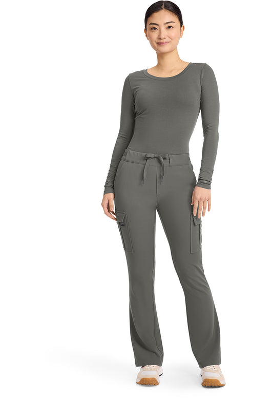 Quest HH150 Women's Mid Rise Drawstring Straight Leg Scrub Pants Pewter