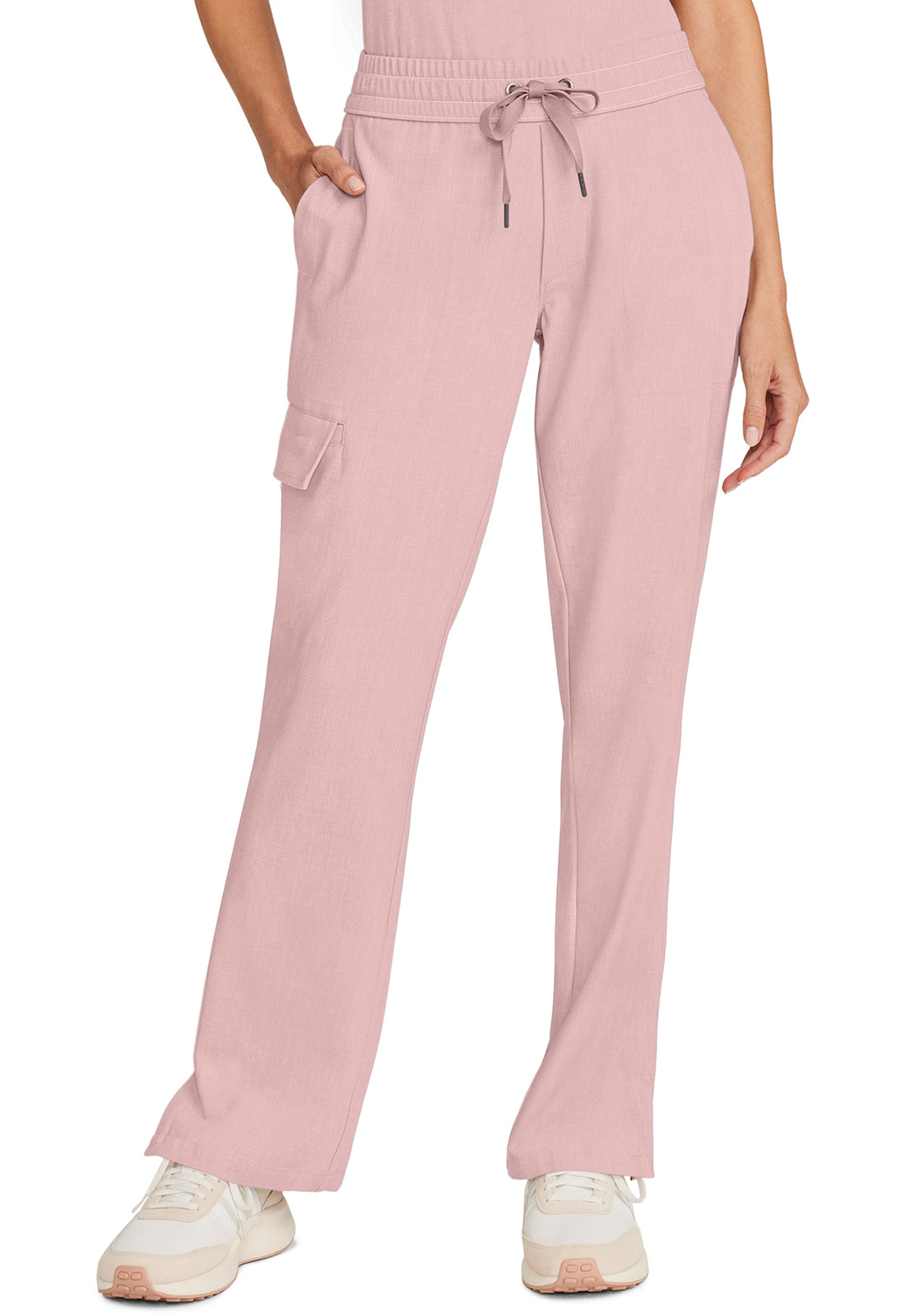 HH Quest HH153 Mid Rise Drawstring Straight Leg Pink Pearl