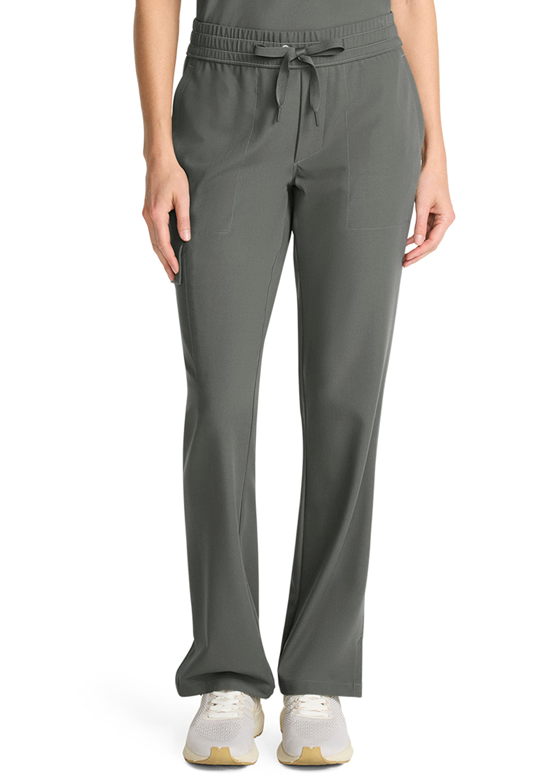 Quest HH153 Women's Mid Rise Drawstring Straight Leg Pewter