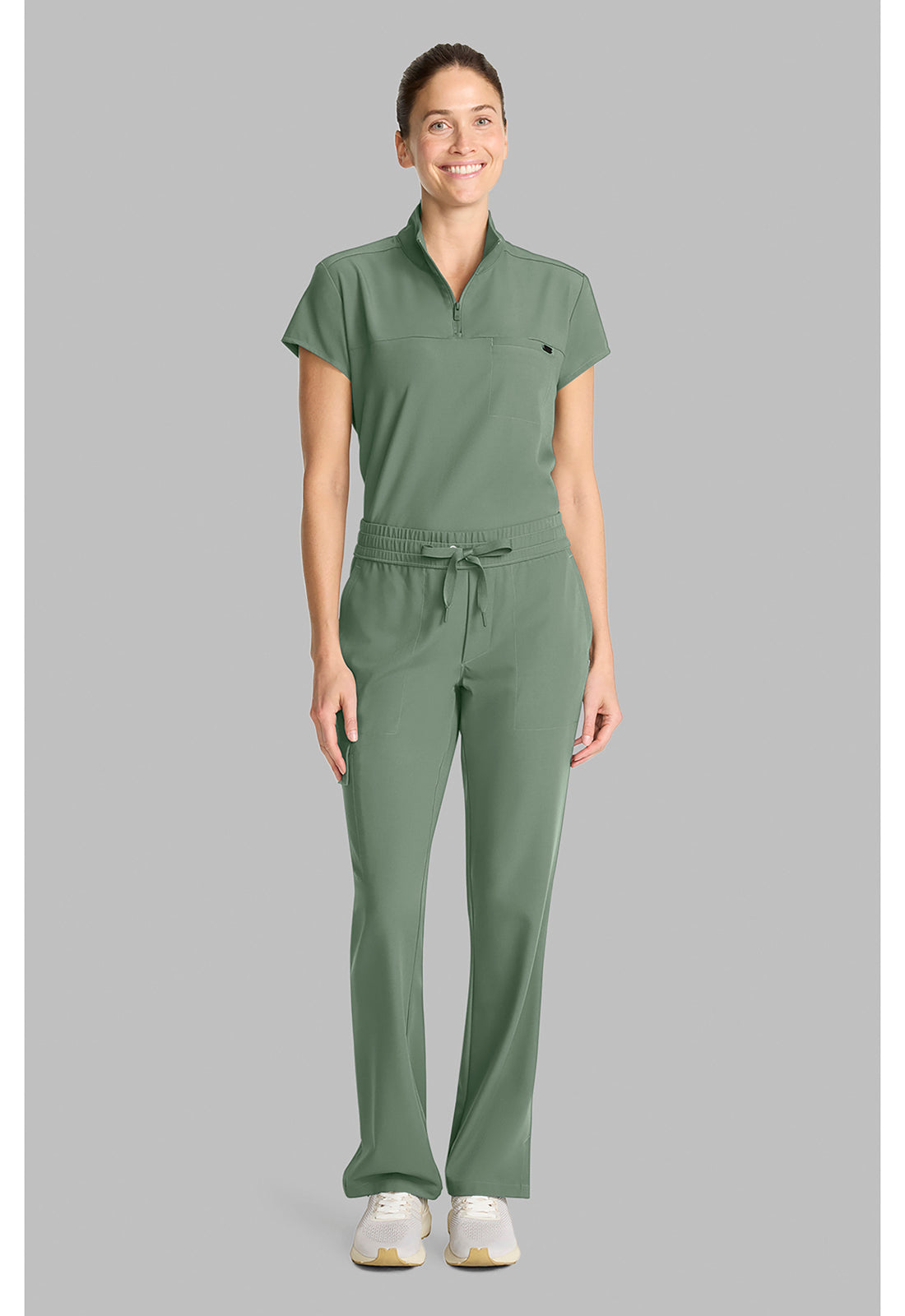 Quest HH153 Women's Mid Rise Drawstring Straight Leg Acadia Green