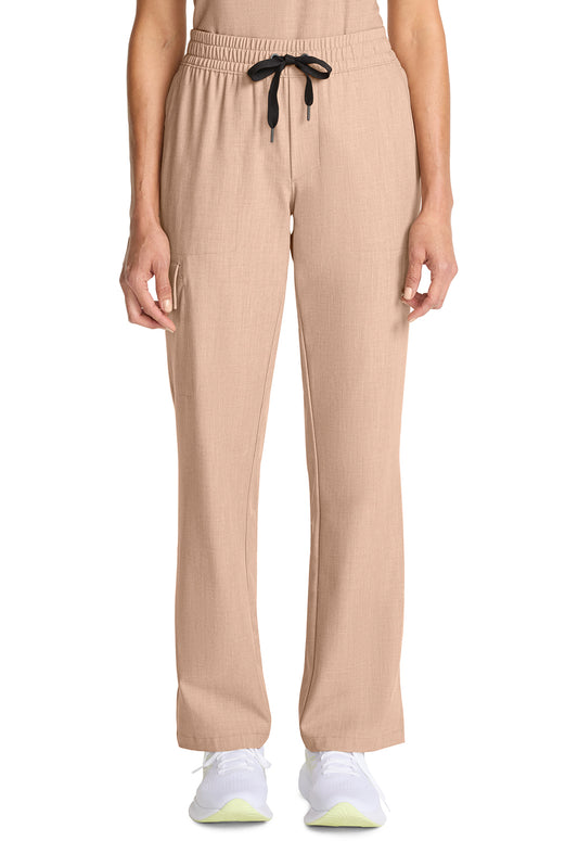 Healing Hands Model Image Mid Rise Drawstring Straight Leg Pants In Color Desert Taupe Image 1