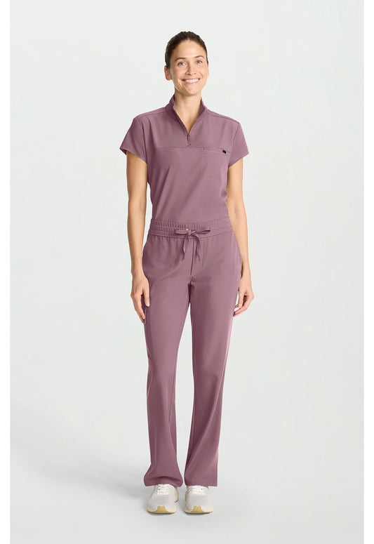 Quest HH153 Women's Mid Rise Drawstring Straight Leg Elderberry