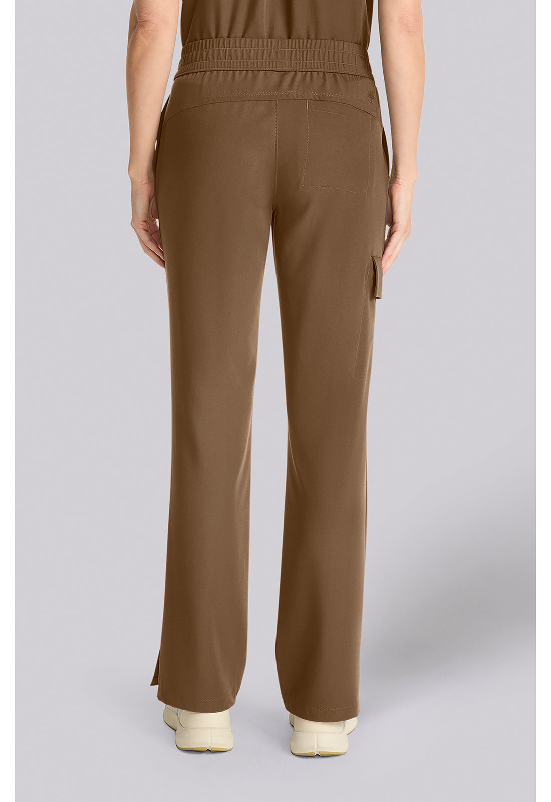 Quest HH153 Women's Mid Rise Drawstring Straight Leg French Brown