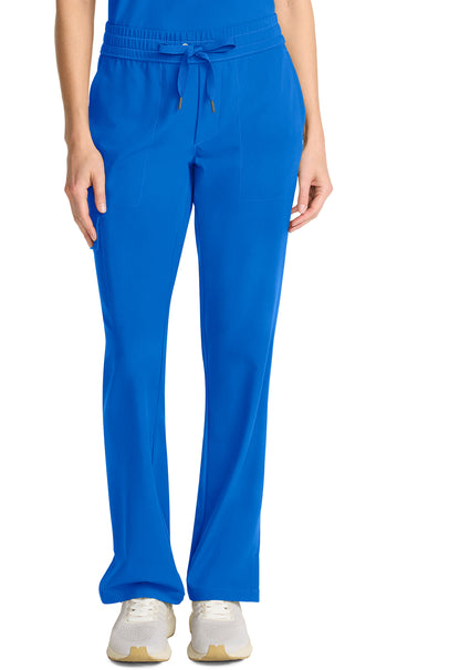 Healing Hands Model Image Mid Rise Drawstring Straight Leg Pants In Color Royal Image 1