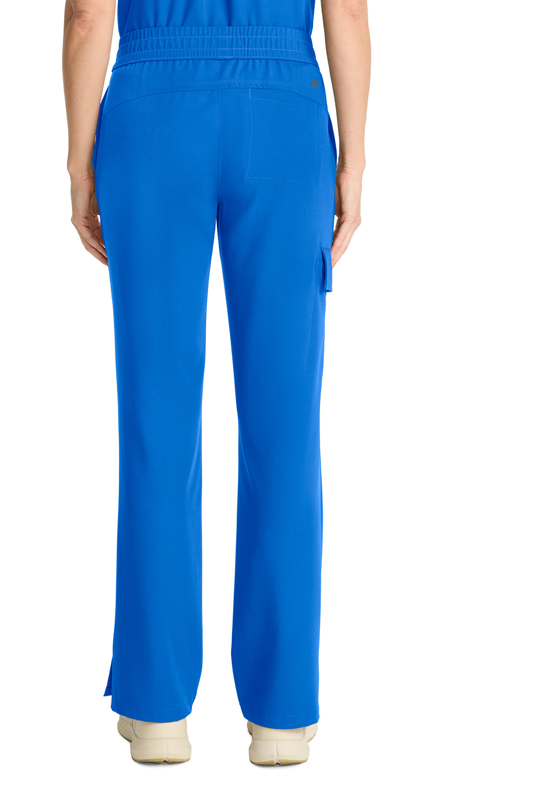 Healing Hands Model Image Mid Rise Drawstring Straight Leg Pants In Color Royal Image 3