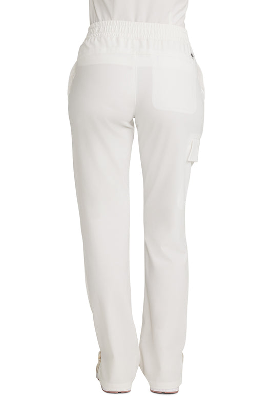 Healing Hands Model Image Mid Rise Drawstring Straight Leg Pants In Color White Gardenia Image 3