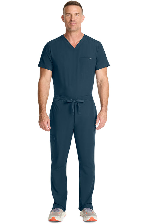 Quest HH154 Men's Zip Fly Drawstring Scrub Pants Caribbean