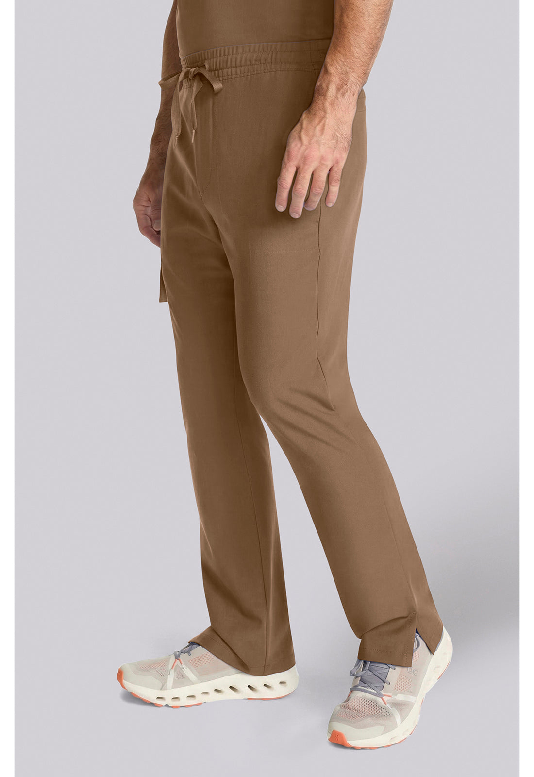 Quest HH154 Men's Zip Fly Drawstring Scrub Pants French Brown