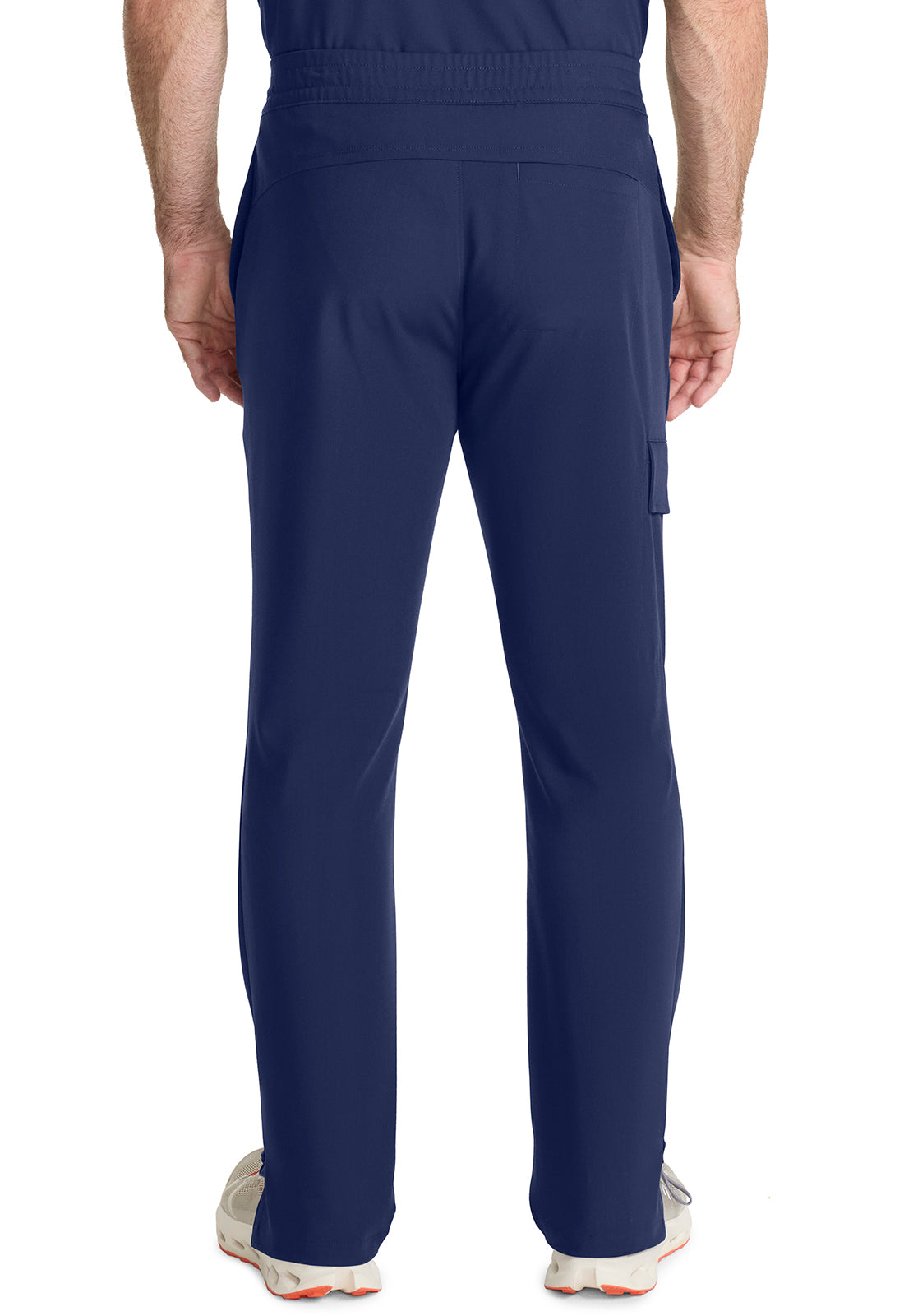 Healing Hands Model Image Men's Zip Fly Drawstring Pants In Color Navy Image 3