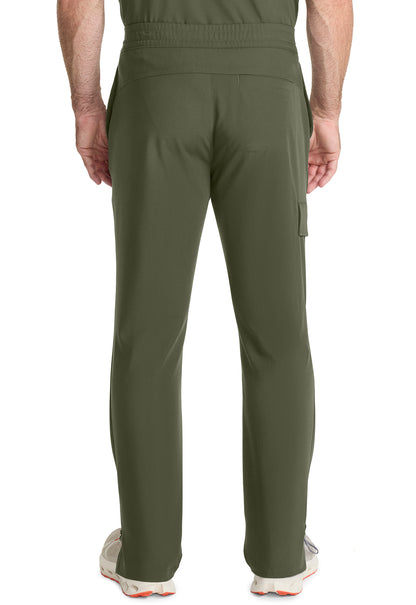 Healing Hands Model Image Men's Zip Fly Drawstring Pants In Color Olive Image 3