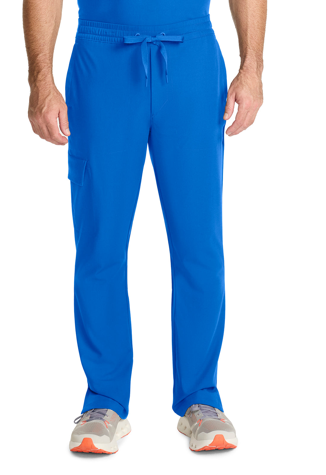 Healing Hands Model Image Men's Zip Fly Drawstring Pants In Color Royal Image 1