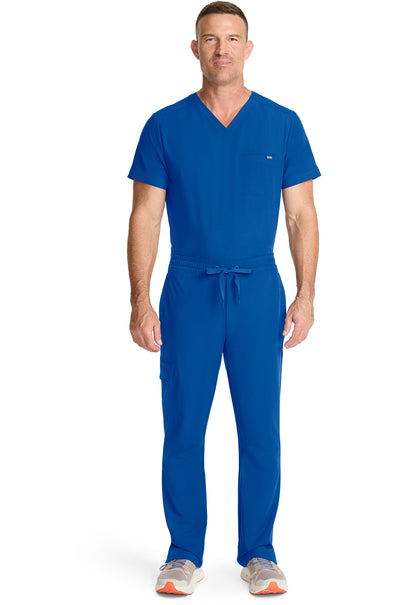 Quest HH154 Men's Zip Fly Drawstring Scrub Pants Royal