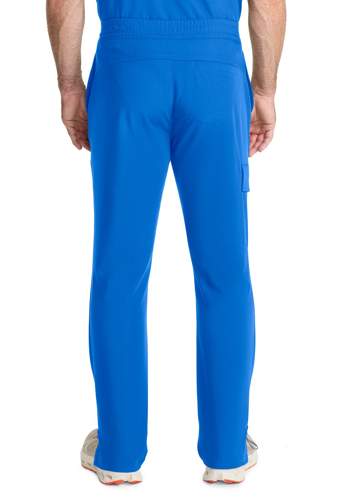 Healing Hands Model Image Men's Zip Fly Drawstring Pants In Color Royal Image 3