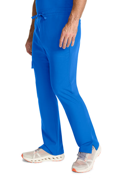 Healing Hands Model Image Men's Zip Fly Drawstring Pants In Color Royal Image 2