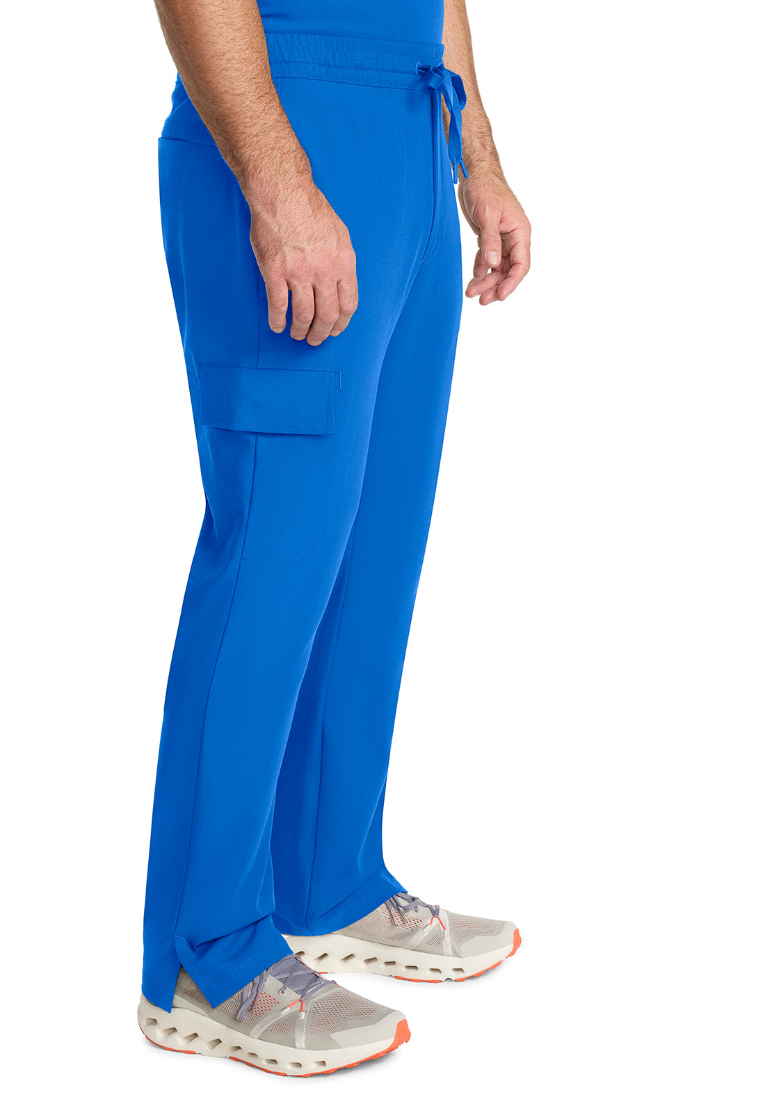 Healing Hands Model Image Men's Zip Fly Drawstring Pants In Color Royal Image 4