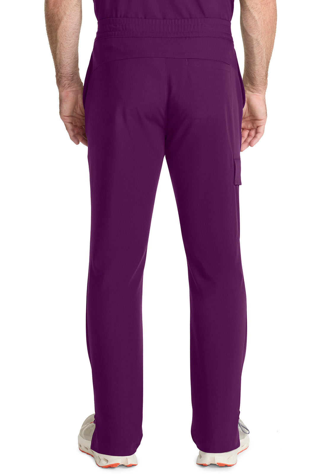 Healing Hands Model Image Men's Zip Fly Drawstring Pants In Color Wine Image 3