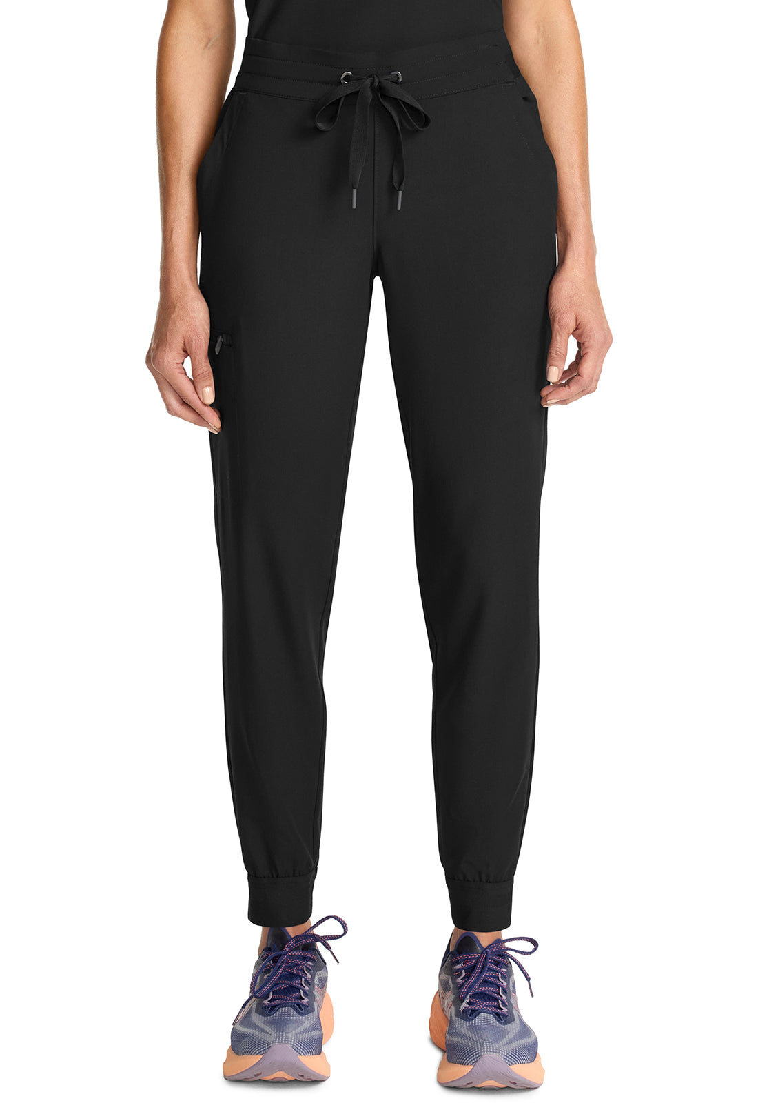 Healing Hands Model Image Women's Mid Rise Jogger In Color Black Image 1