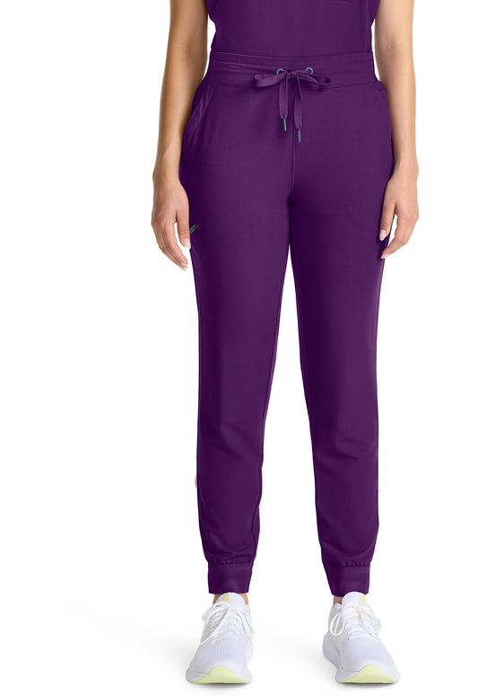 Quest HH155 Women's Mid Rise Scrub Joggers Eggplant