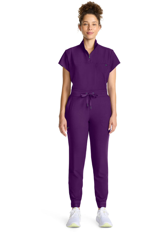 Quest HH155 Women's Mid Rise Scrub Joggers Eggplant