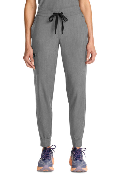 Healing Hands Model Image Women's Mid Rise Jogger In Color Heather Ash Image 1