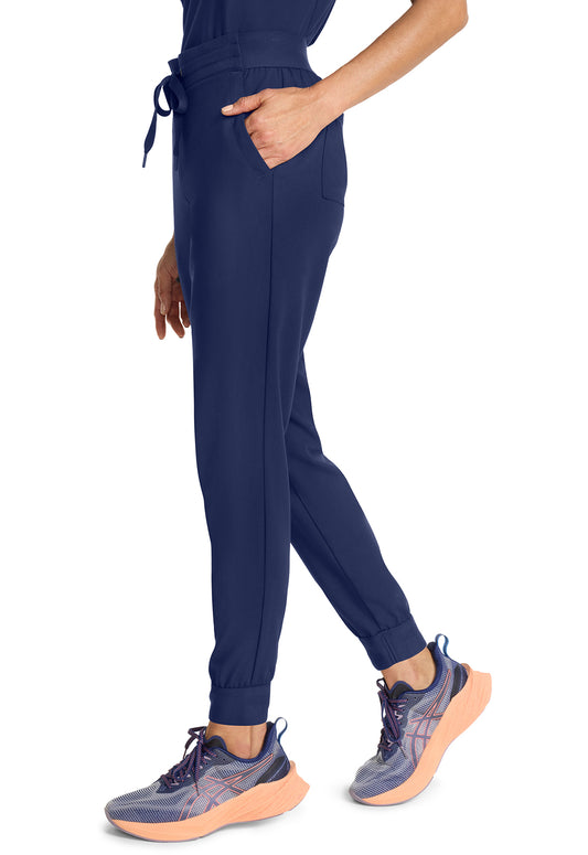 Healing Hands Model Image Women's Mid Rise Jogger In Color Navy Image 2