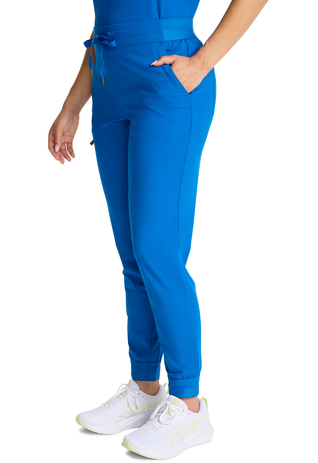 Healing Hands Model Image Women's Mid Rise Jogger In Color Royal Image 2