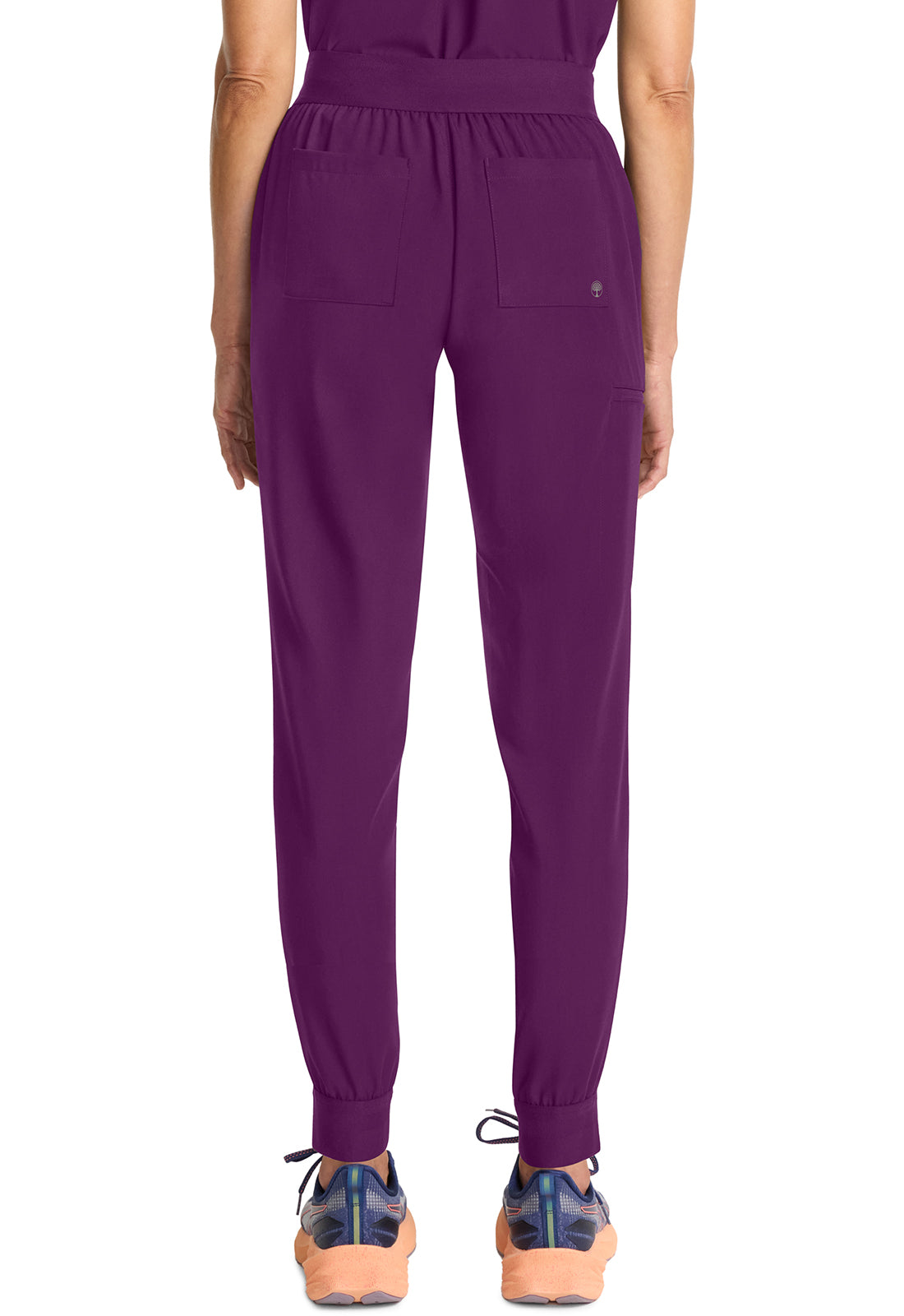 Healing Hands Model Image Women's Mid Rise Jogger In Color Wine Image 3