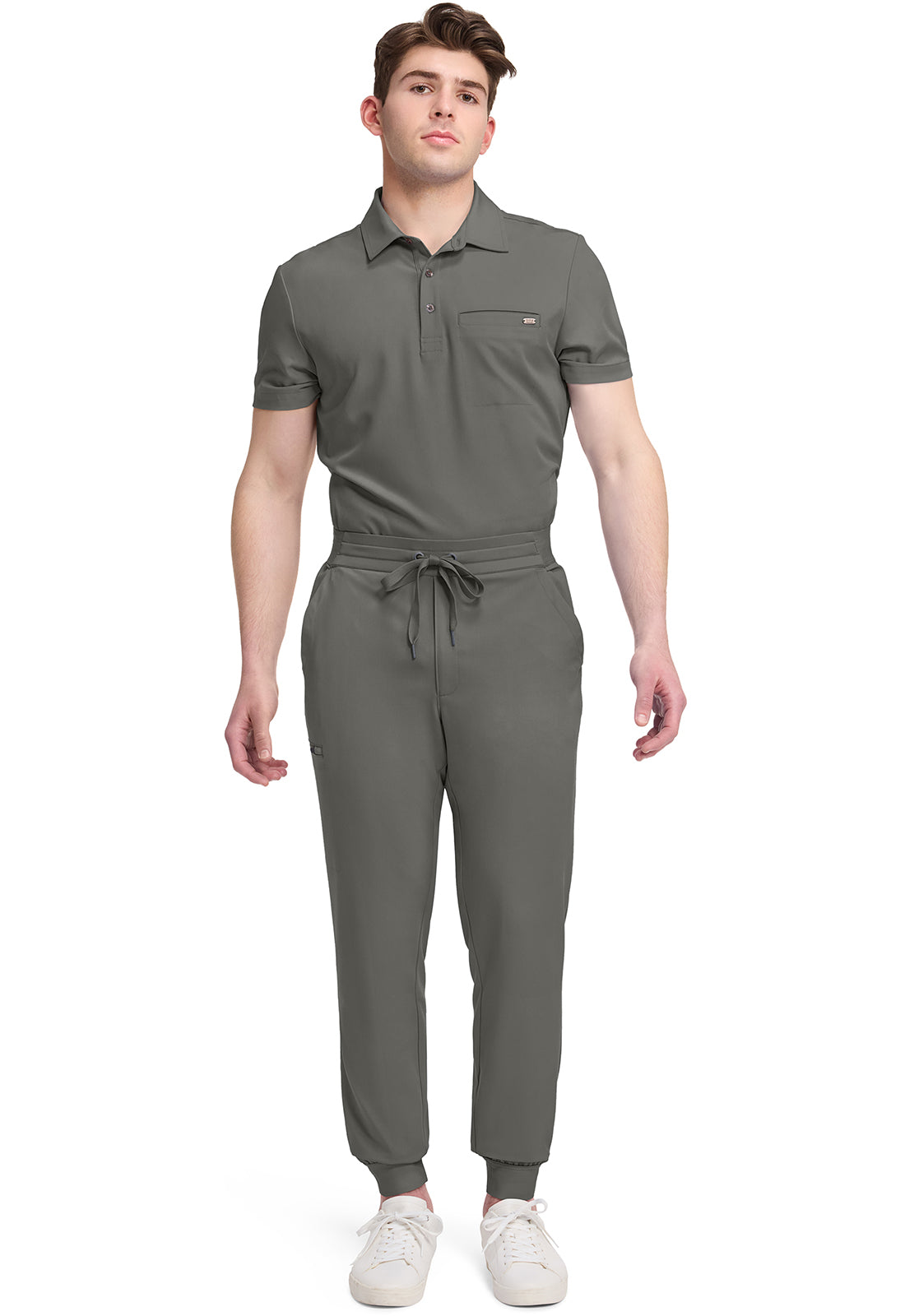 Quest HH157 Men's 5-Pocket Jogger Scrub Pants Pewter