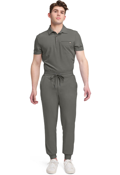 Quest HH157 Men's 5-Pocket Jogger Scrub Pants Pewter