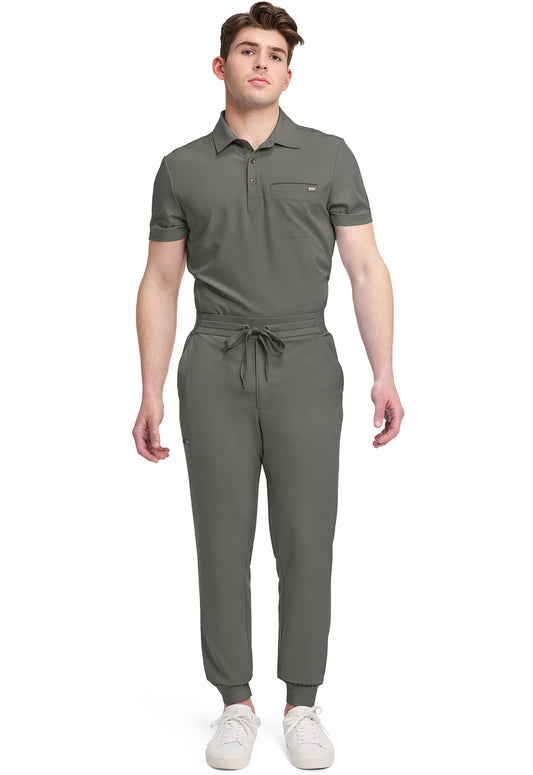 Quest HH157 Men's 5-Pocket Jogger Scrub Pants Pewter