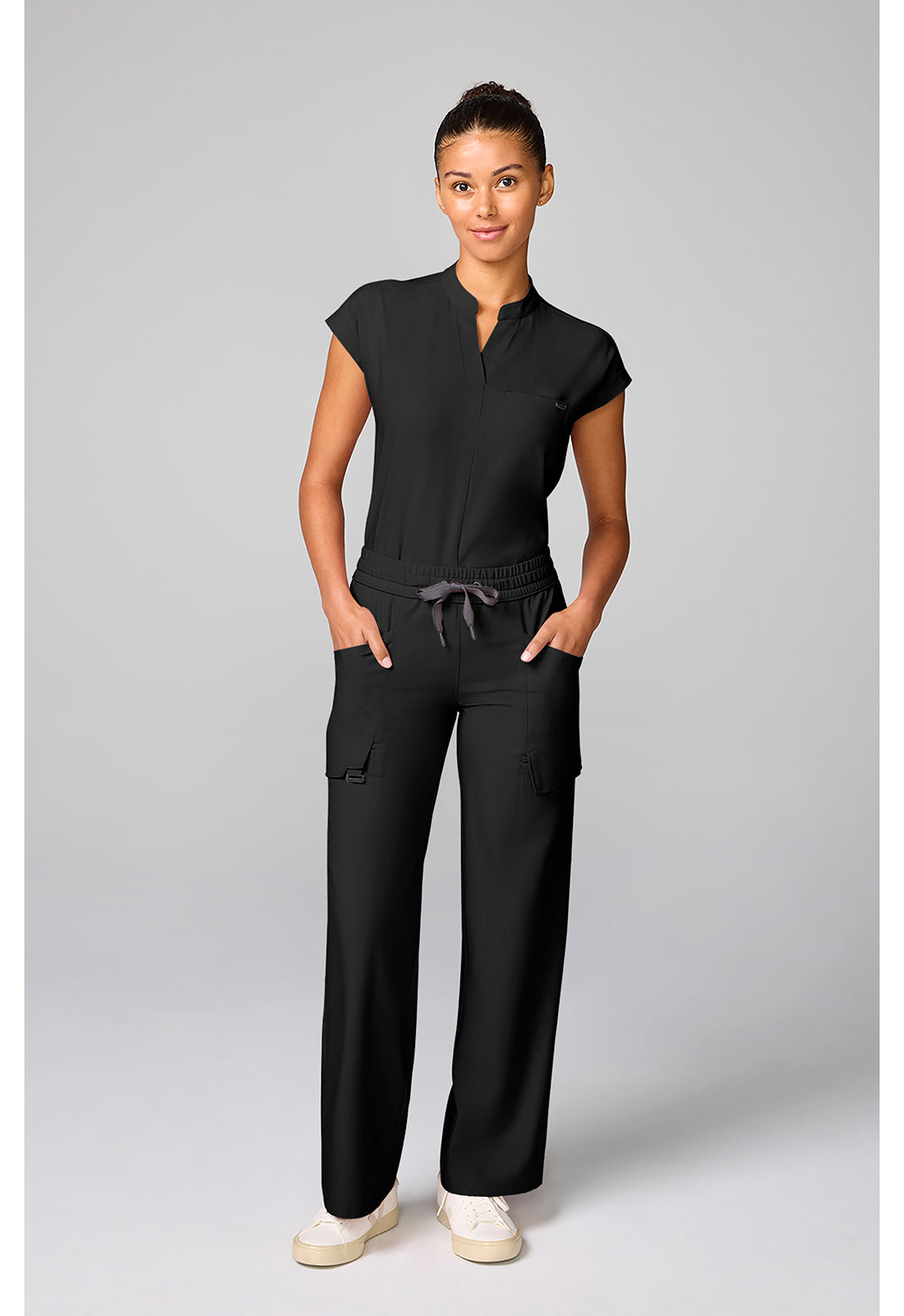 Quest HH158 Women's Drawstring Scrub Pantss T Black