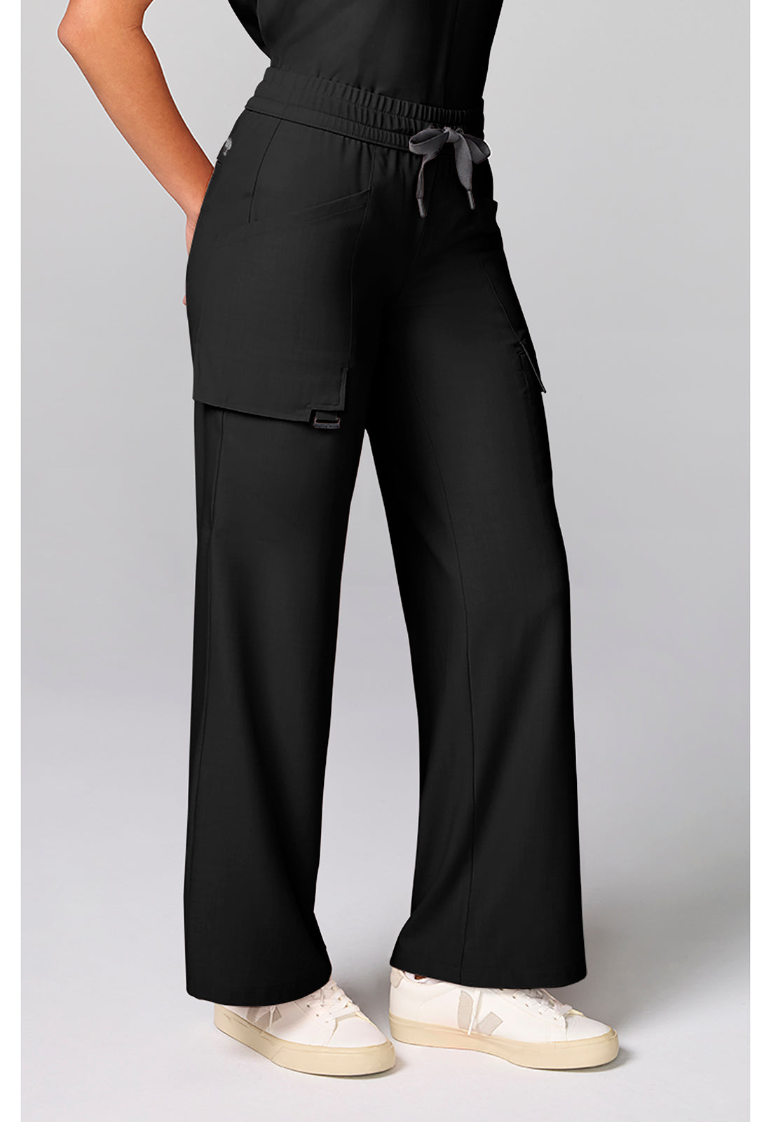 Quest HH158 Women's Drawstring Scrub Pantss Black