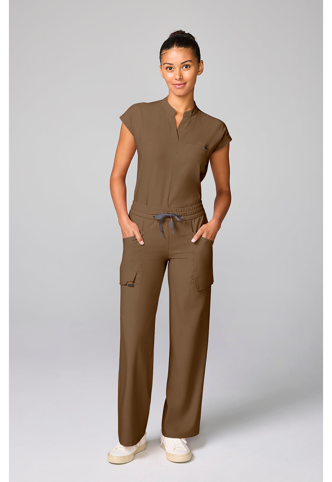Quest HH158 Women's Drawstring Scrub Pantss P French Brown