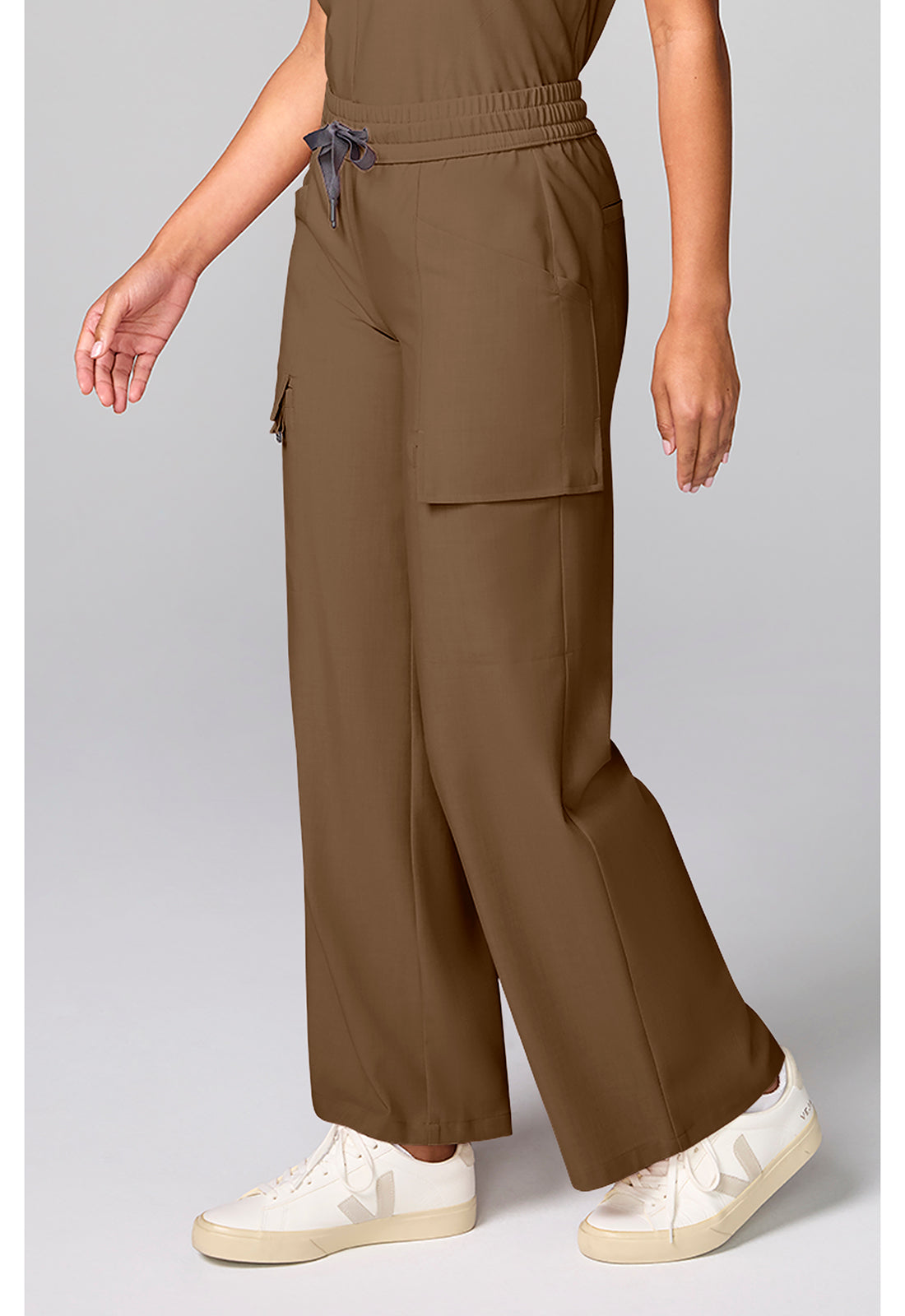Quest HH158 Women's Drawstring Scrub Pantss P French Brown