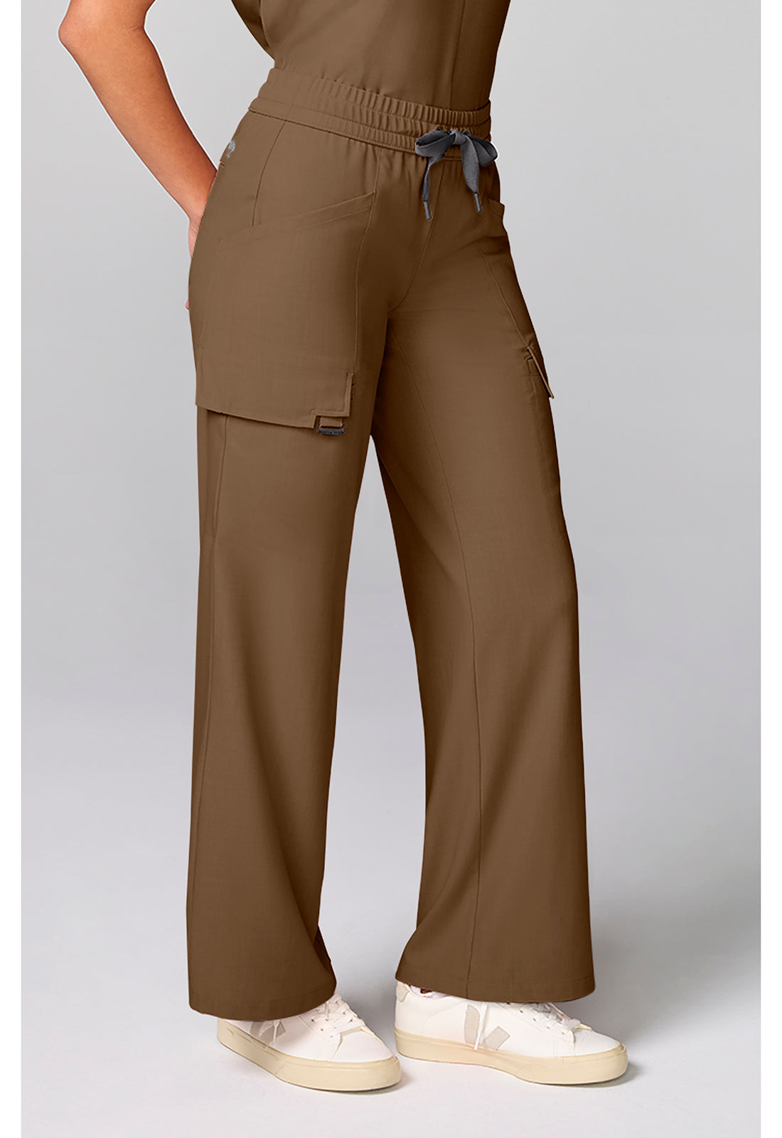 Quest HH158 Women's Drawstring Scrub Pantss French Brown