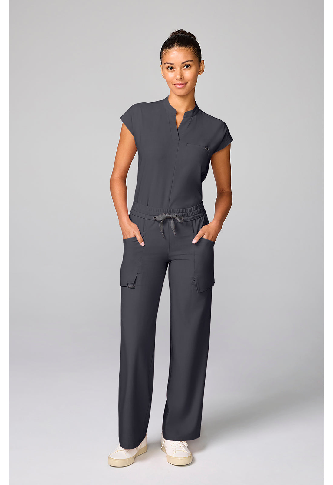 Quest HH158 Women's Drawstring Scrub Pantss Pewter