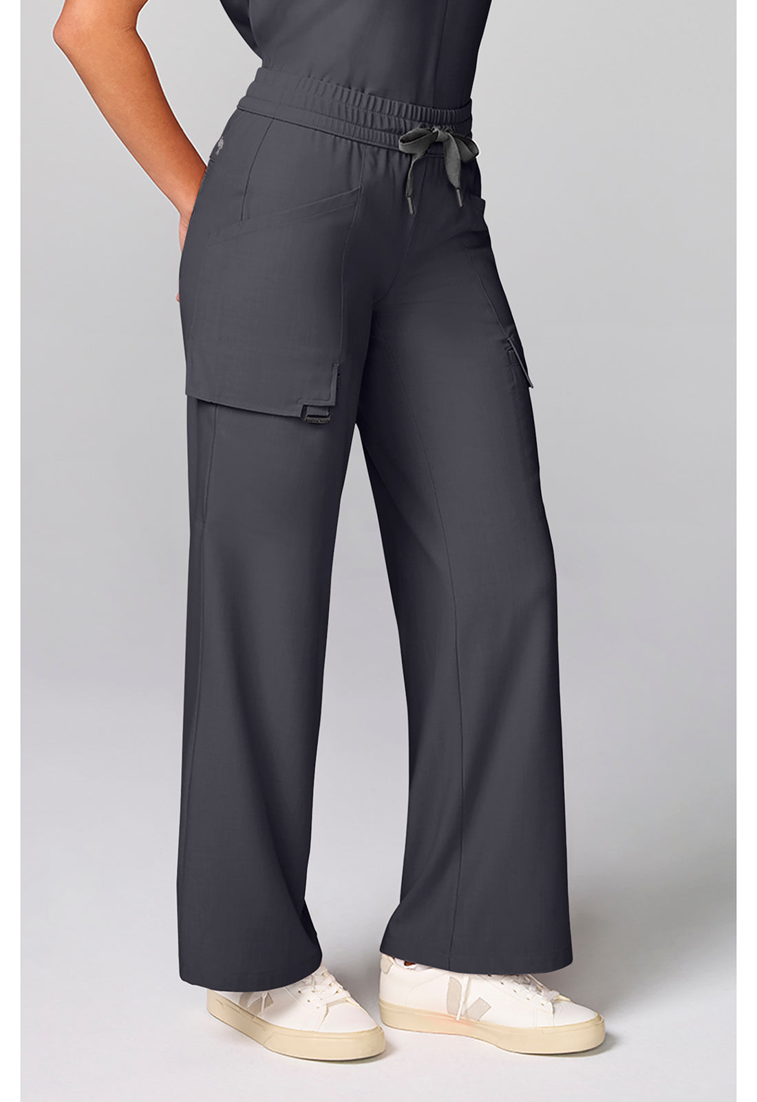 Quest HH158 Women's Drawstring Scrub Pantss Pewter