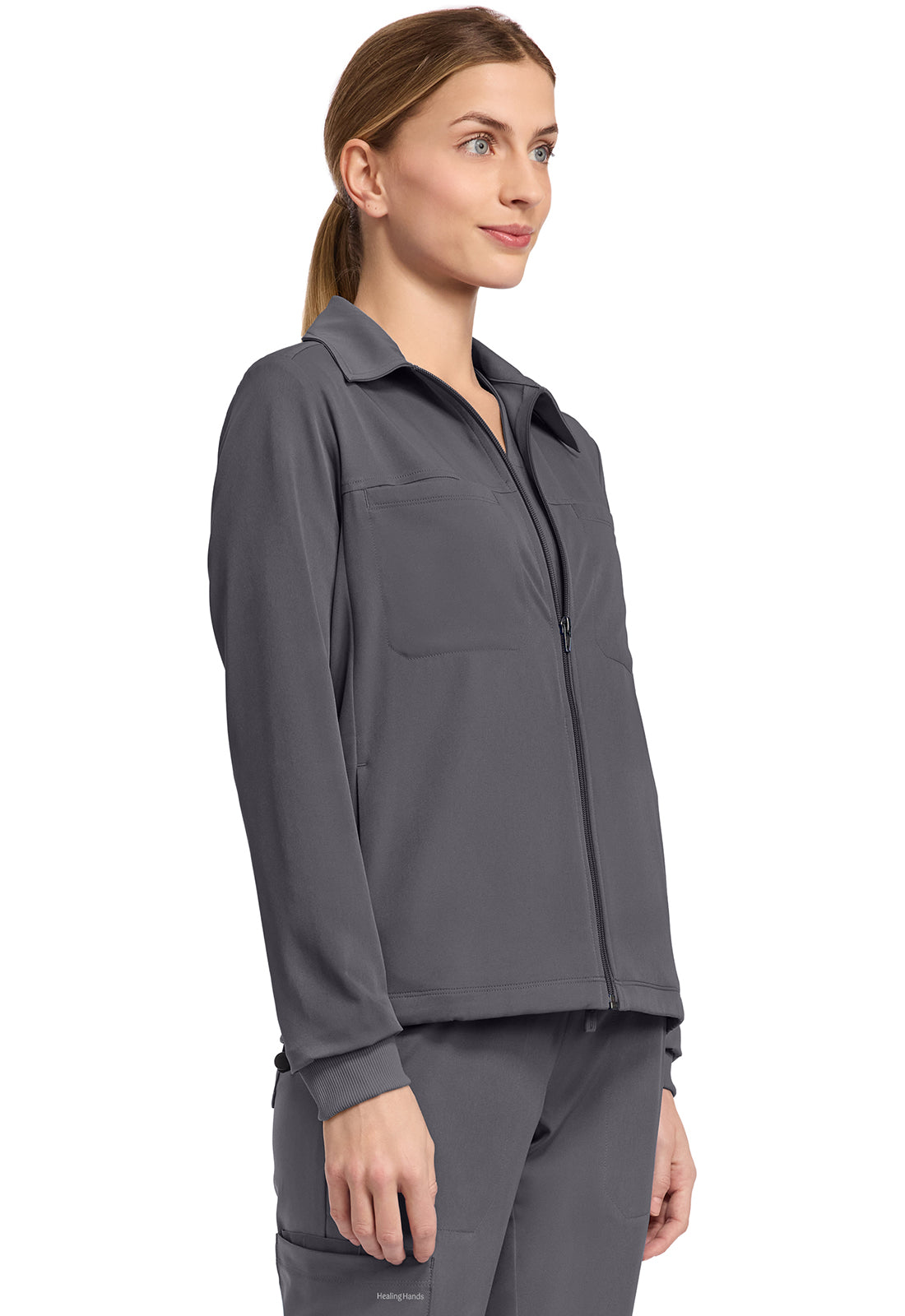 HH Works HH321 Women's 7-Pocket Zip-Front Jacket Pewter